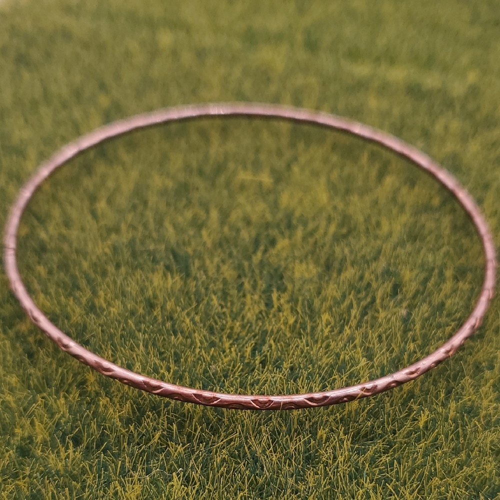 Elegant Silver And Copper Tone Bangle B3407